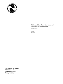 The Demand Curve Under Road Pricing and the Problem of Political