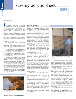 Sawing acrylic sheet