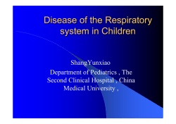 Disease of the Respiratory system in Children