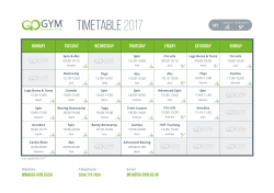 timetable 2017