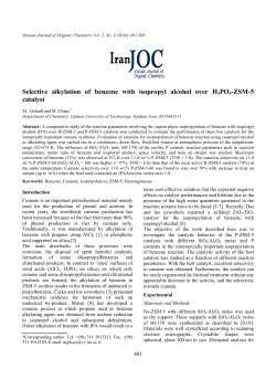 Selective alkylation of benzene with isopropyl alcohol over H3PO4
