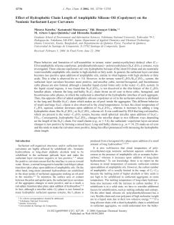 Effect of Hydrophobic Chain Length of Amphiphilic Silicone Oil