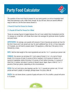 Party Food Calculator