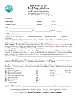 Children`s Fair vendor booth reservations