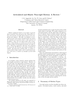 Articulated and Elastic Non-rigid Motion: A Review