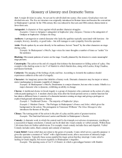 Glossary of Literary and Dramatic Terms