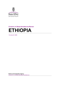 Country of origin information report Ethiopia January 2008