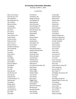 An Evening to Remember Attendees