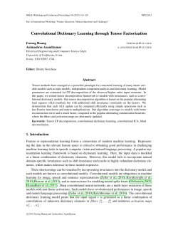 Convolutional Dictionary Learning through Tensor Factorization