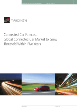 Global Connected Car Market to Grow Threefold Within Five