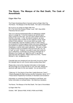 The Raven, The Masque of the Red Death, The Cask of Amontillado