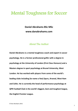 Mental Toughness for Soccer