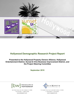 Hollywood Demographic Research Project Report
