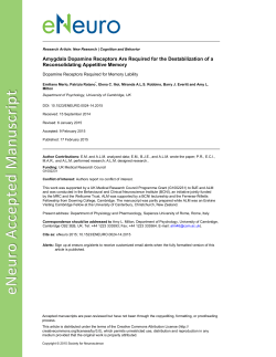 Amygdala Dopamine Receptors Are Required for the