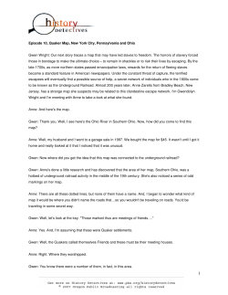 Episode 10, Quaker Map, New York City, Pennsylvania and