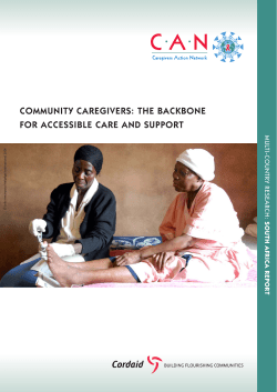 community caregivers: the backbone for accessible care