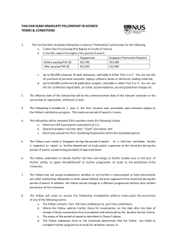 TAN EAN KIAM GRADUATE FELLOWSHIP IN SCIENCE TERMS
