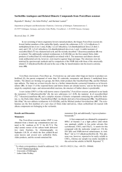 Sorbicillin Analogues and Related Dimeric Compounds