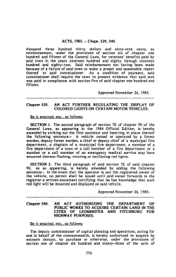 ACTS, 1985. - Chaps. 539, 540. thousand three hundred thirty