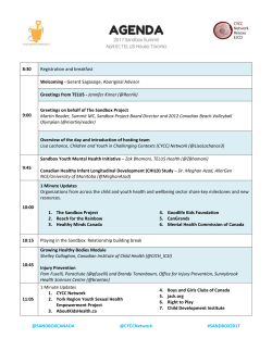 the agenda. - The Sandbox Project