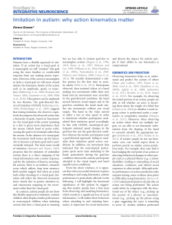 Imitation in autism: why action kinematics matter - BEAM Lab