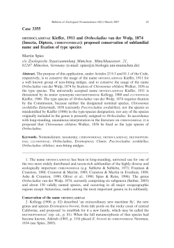 Case 3355 ORTHOCLADIINAE Kieffer, 1911 and Orthocladius van