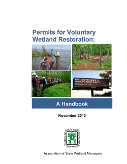 Permits for Voluntary Wetland Restoration: A Handbook