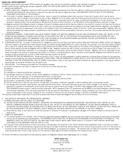 MAGELLAN LIMITED WARRANTY All Magellan