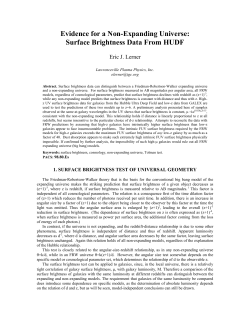 Evidence for a Non-Expanding Universe: Surface Brightness Data