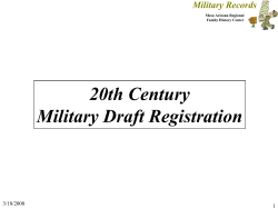 20th Century Military Draft Registration