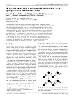 IR spectroscopy of physical and chemical transformations in cold