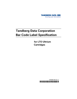 Bar Code Label Specification