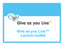 Give as you Live&trade; Toolkit