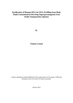 Purification of Human DNA for DNA Profiling from Body Fluid