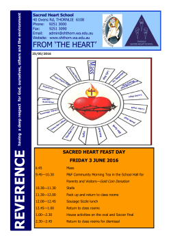 REVE REN CE - Sacred Heart Primary School Thornlie