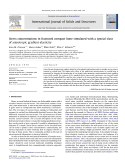 Stress concentrations in fractured compact bone simulated with a