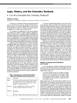 JCE0798 p817 Logic, History, and the Chemistry Textbook