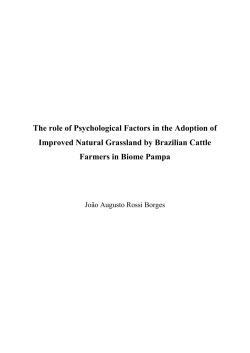 The role of psychological factors in the adoption of improved natural