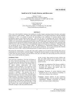 Small Sat at 30: Trends, Patterns, and Discoveries