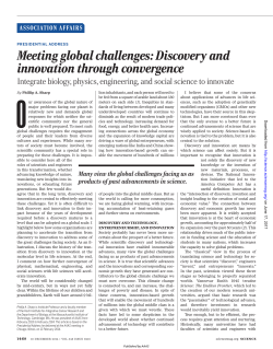 Meeting global challenges: Discovery and innovation