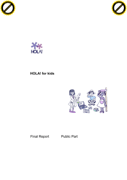 HOLA! for kids Final Report Public Part