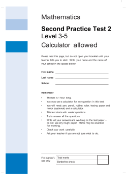 2nd Practice Test 2 Levels 3