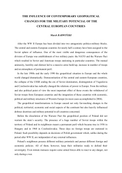 The contemporary geostrategic situation of Poland