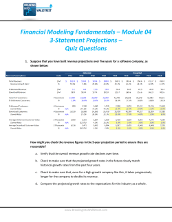 3-Statement Projections