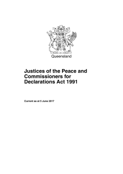 Justices of the Peace and Commissioners for Declarations Act 1991