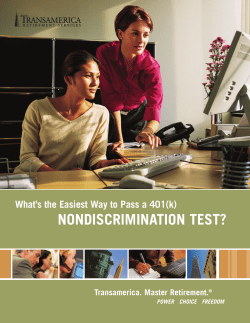 Safe Harbor brochure - TA Retirement Solutions