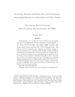 The Decline, Rebound, and Further Rise in SNAP Enrollment