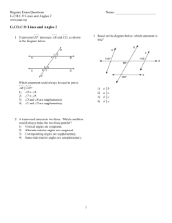 G.CO.C.9: Lines and Angles 2