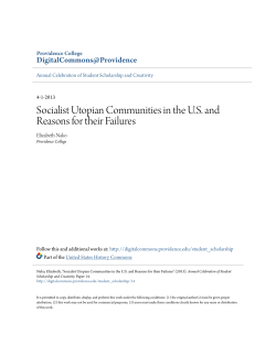 Socialist Utopian Communities in the U.S. and Reasons for their