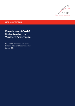 Powerhouse of Cards? Understanding the `Northern Powerhouse`